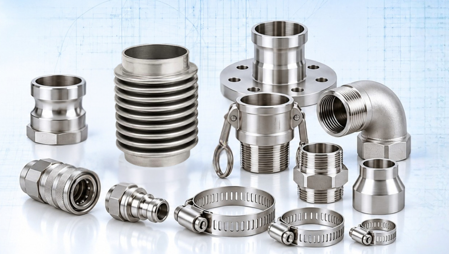 Industrial couplings, fittings and accessories