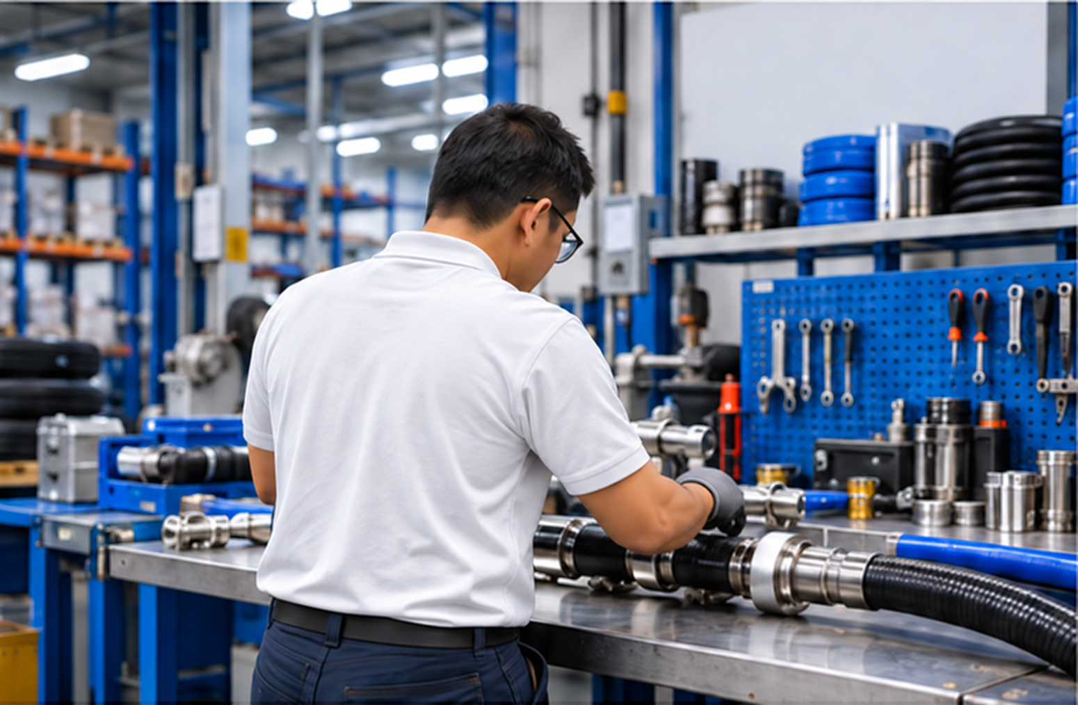 Mech Connextion Supplies industrial hose assembly workshop