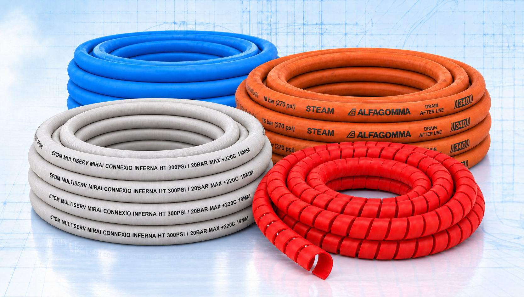 Industrial rubber hoses